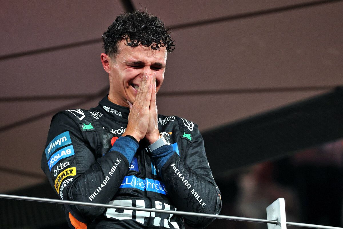 F1-Weltmeister Lando Norris zeigt seine Emotionen. »C3