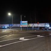 Überdimensionaler Kran-Transport