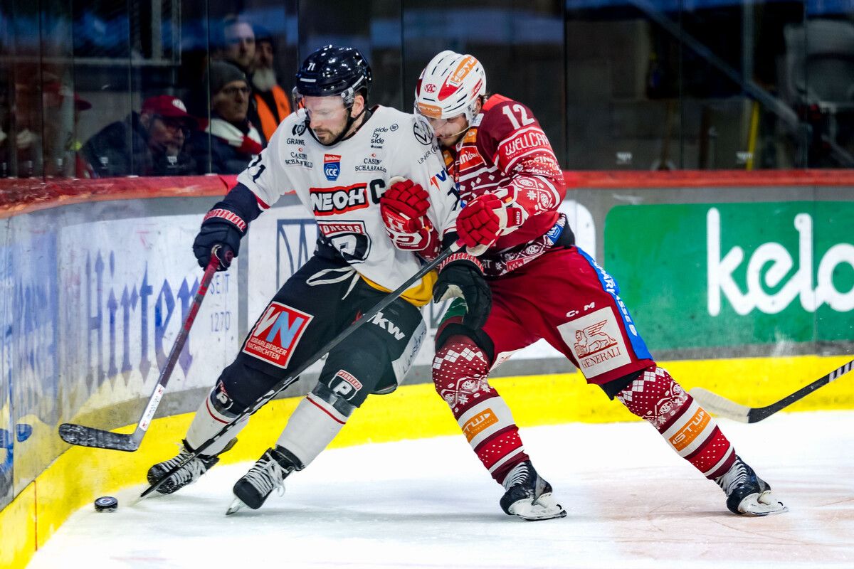 Kevin Macierzynski und die Pioneers stemmten sich lange gegen die Niederlage gegen den KAC. Am Ende setzte sich jedoch der Favorit durch. ⇒gepa