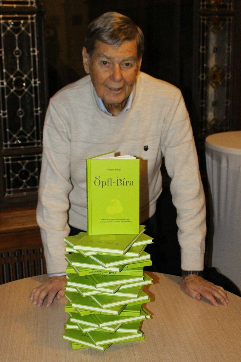 Walter Hächl liest heute in der Hörbranzer Rose aus Öpfl und Bira.⇒Peter Strauss