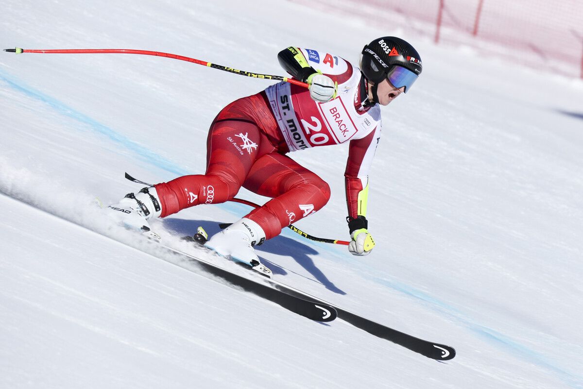 Nina Ortlieb setzte als Neunte und bestplatzierte ÖSV-Läuferin ein kräftiges Ausrufezeichen vor der ersten Saison-Abfahrt. ⇒GEPA