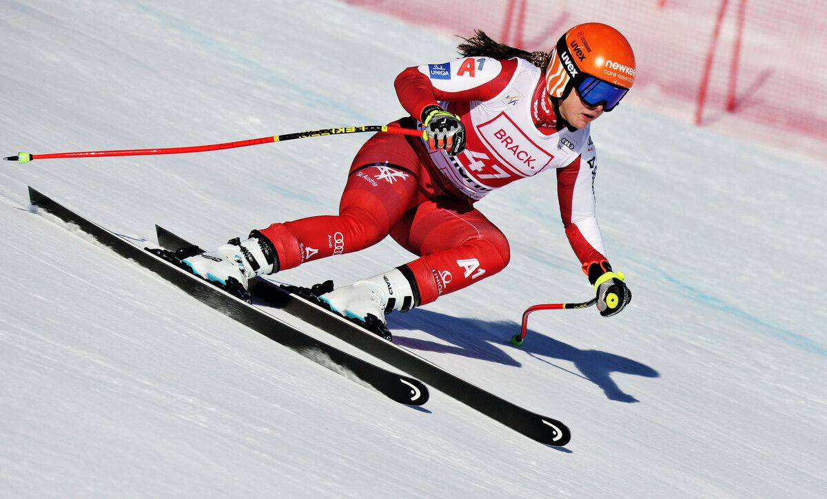 Sechs Tage nach Magdalena Egger schrieb Leonie Zegg mit ihrem Sieg in der Europcup-Abfahrt das nächste Ländle-Erfolgskapitel in St. Moritz. ⇒GEPA