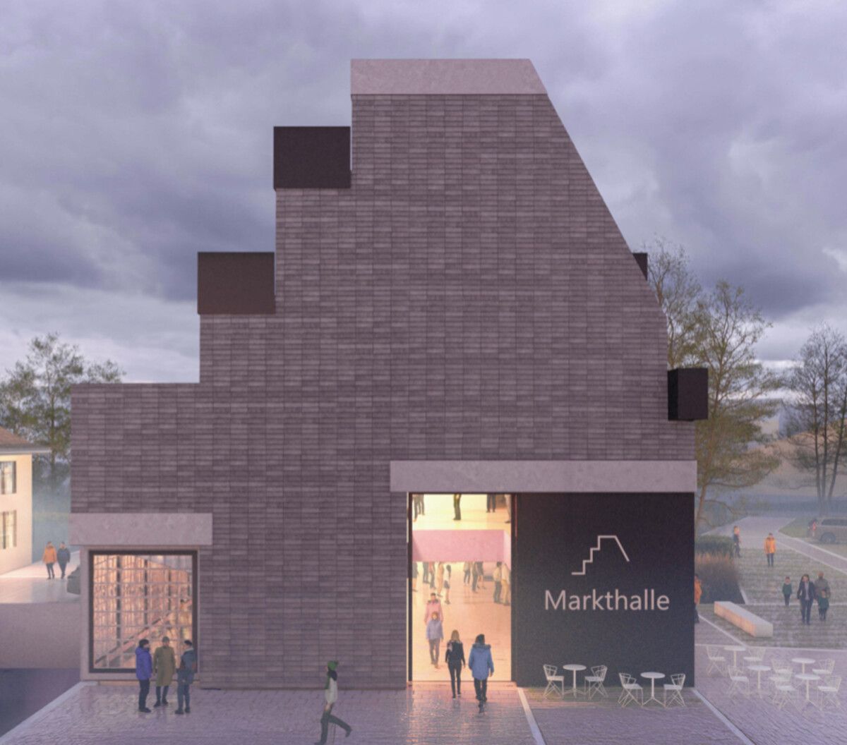 So soll die neue Markthalle im Zentrum Rankweils aussehen. ⇒R&R Immobilien