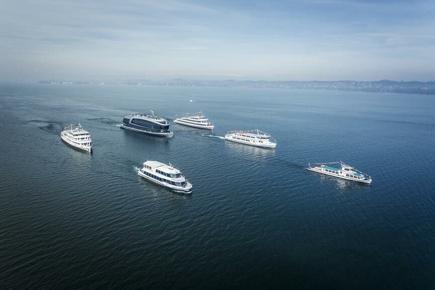 Sorgen für echtes „Schwäbisches Meer“-Feeling – die Schiffe der Vorarlberger Bodenseeflotte.⇒ FA/FA