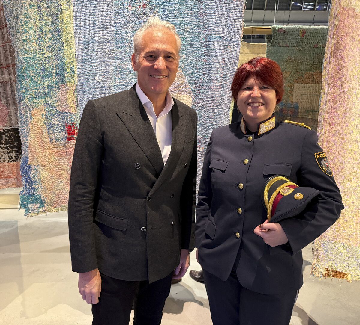 Alt-Präs. Martin Ohneberg und Landespolizeidirektorin Uta Bachmann.