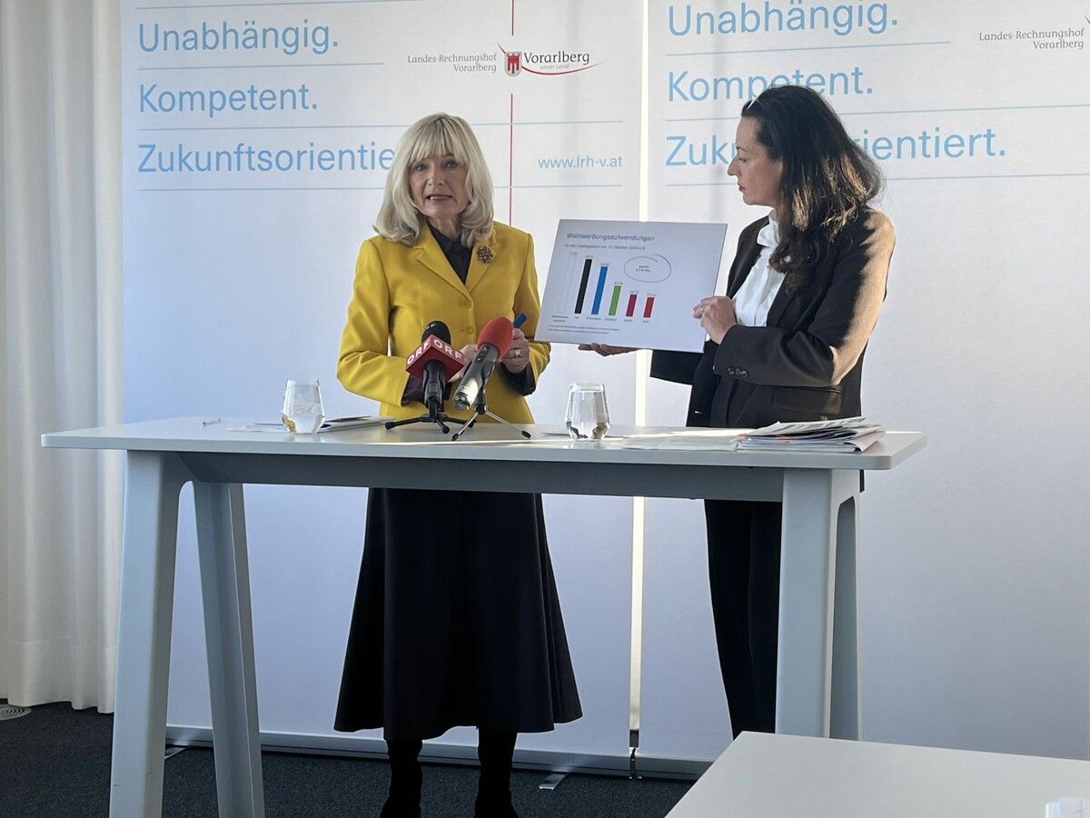 Brigitte Eggler-Bargehr (links) und ihr Team präsentierten die Prüfergebnisse.⇒VN/mip