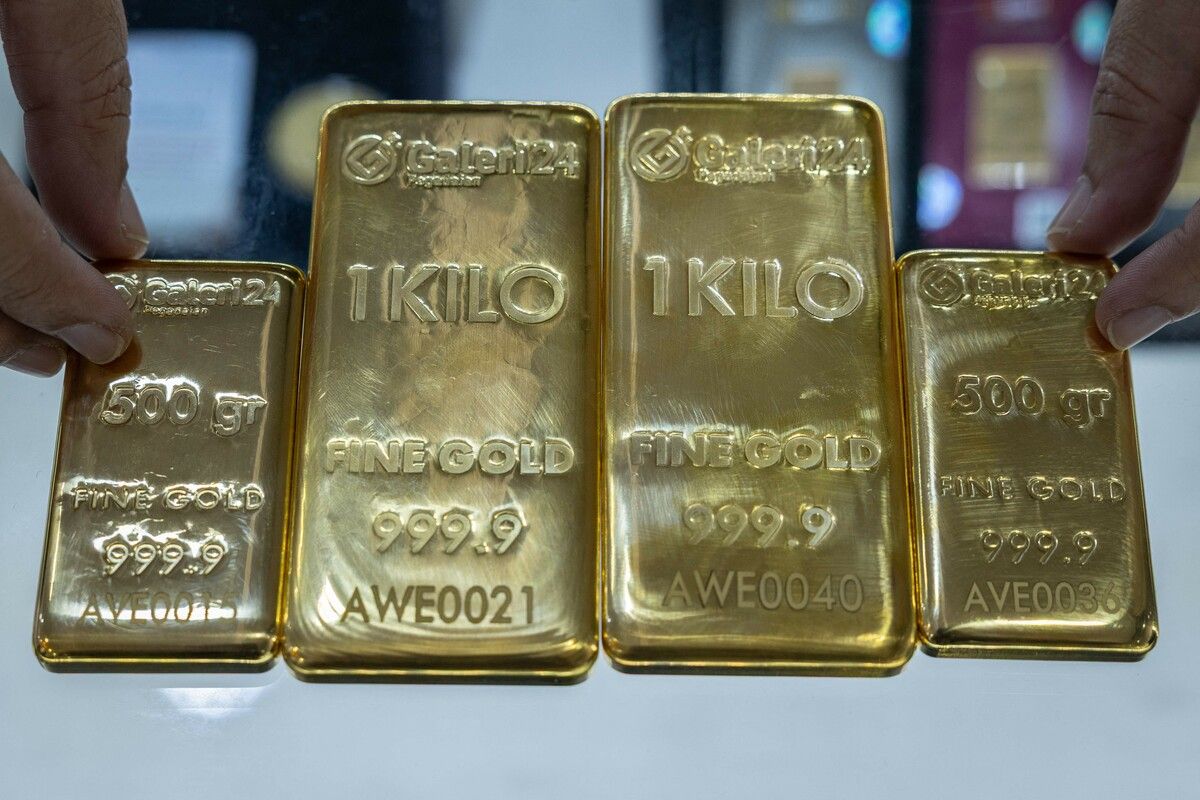 Der Preis für eine Feinunze Gold stieg historisch auf über 5500 Dollar.⇒afp