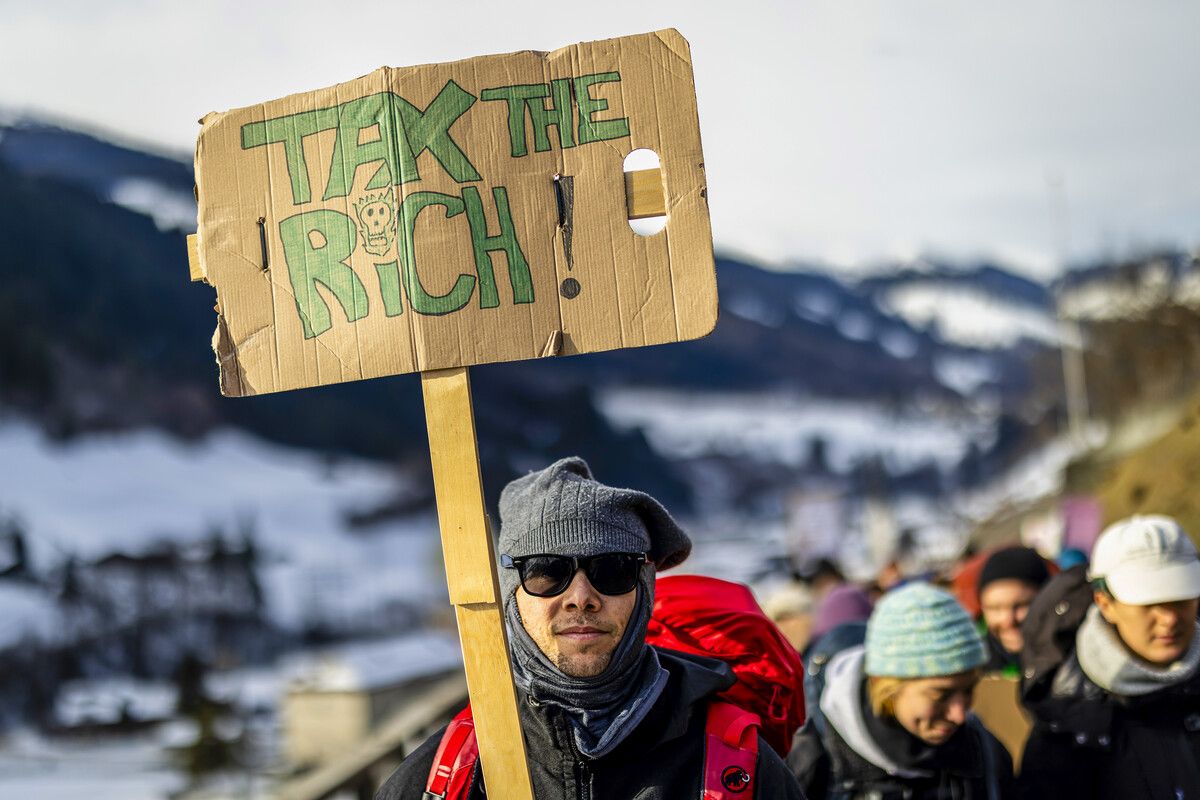Der Start des Weltwirtschaftsforums wird von Protesten begleitet.⇒APA