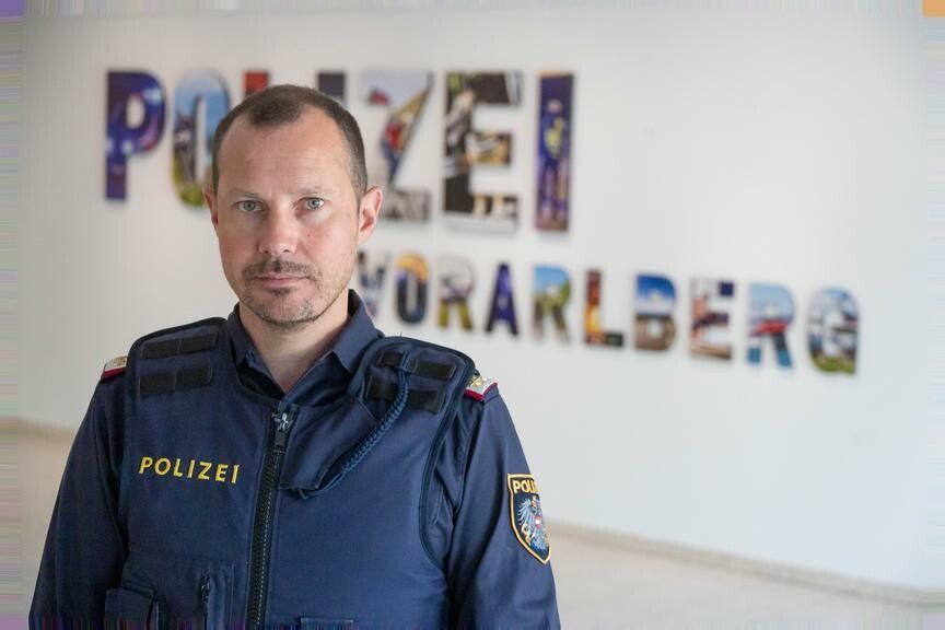 Der Vorarlberger Polizeisprecher Fabian Marchetti. ⇒vmh