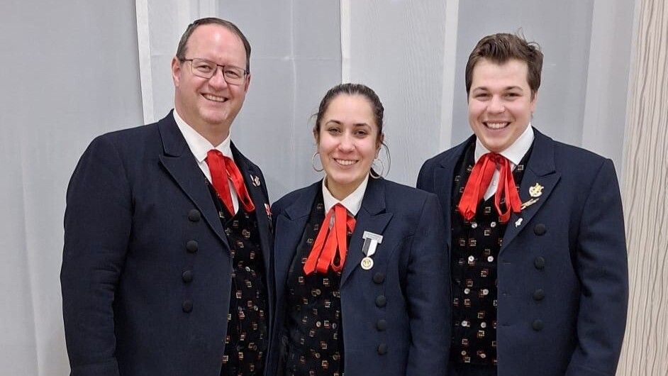 Der Vorstand der Stadtmusik mit Ralf Mahner, Ceyda Dogan und Julian Meznar. ⇒Stadtmusik