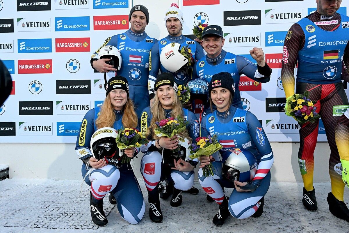 Die ÖRV-Asse mit Jonas Müller und Thomas Steu (hinten links).⇒ÖRV