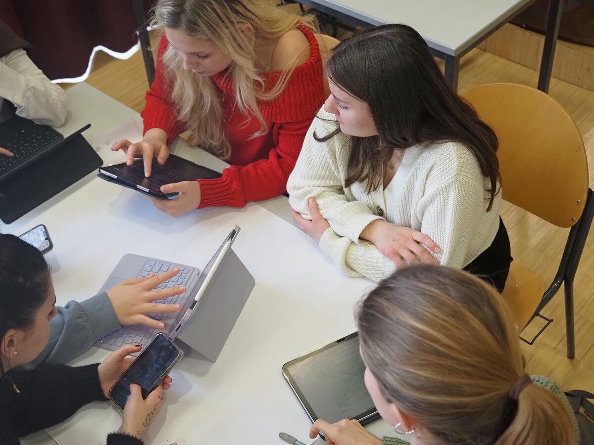 Die Schüler der 8. Klassen recherchierten eigenständig.⇒BG Bludenz