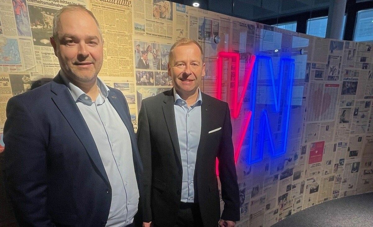 Die Sparkasse Feldkirch-Vorstände Daniel Mierer (li.) und Hermann Bachmann.⇒VN