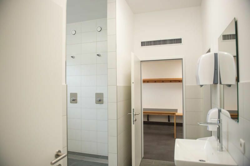 Die Umkleidekabinen am Campus des SCR Altach.⇒vn/rhomberg