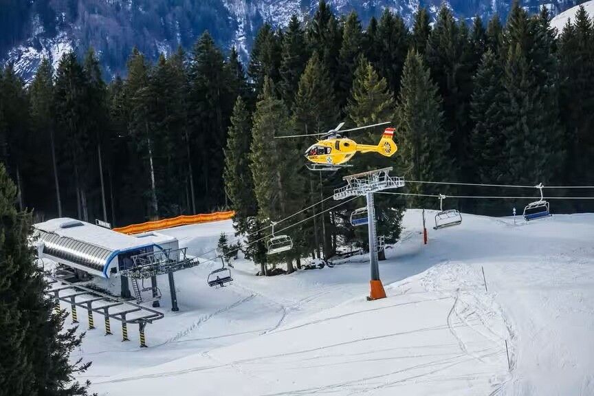 Diese Woche kam es zu einem Skiunfall in Laterns. ⇒VN/steurer
