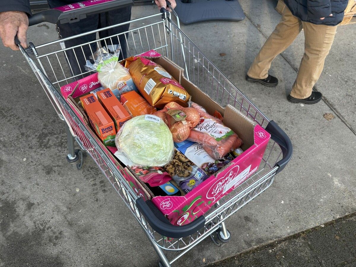 Ein repräsentativer Einkauf: Obst, Gemüse, Öl, Reis und ein paar Süßigkeiten. Welche Lebensmittel genau günstiger werden sollen, ist noch offen.⇒Jasmina Erdic (2)