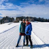 Zwei Winterfans in Sulzberg