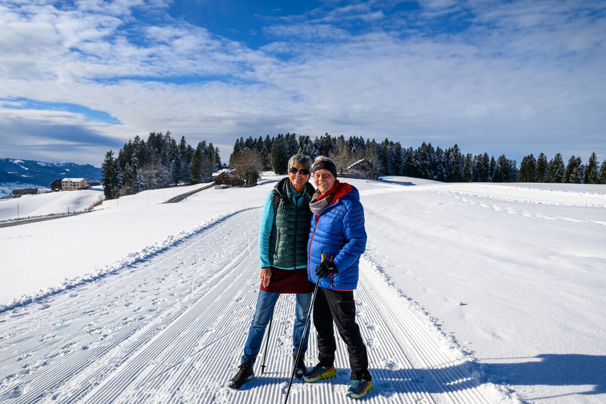 Zwei Winterfans in Sulzberg