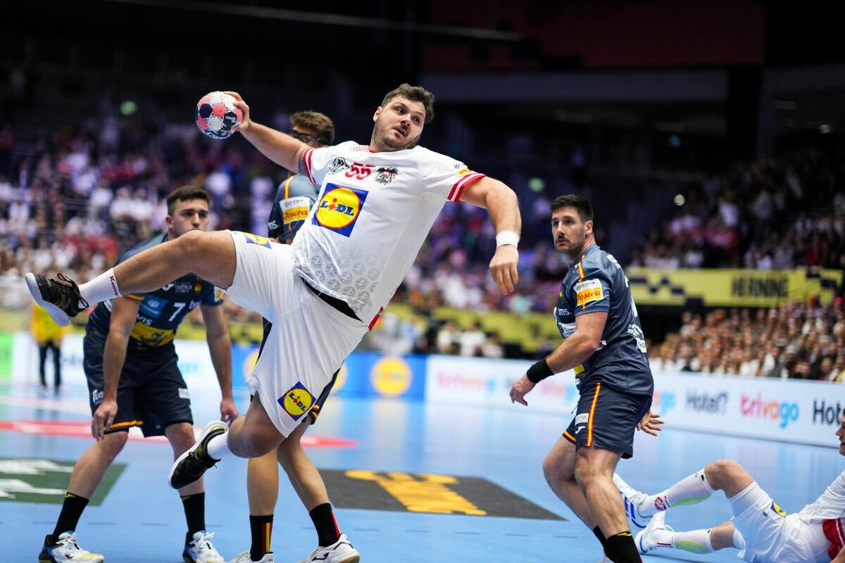 Kreisläufer Tobias Wagner erzielte gegen Spanien sechs Tore und verbuchte eine makellose Wurfausbeute.⇒ÖHB