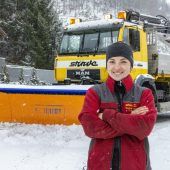 Seltener Anblick im Schneepflug