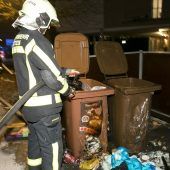 Müllstation in Götzis in Brand