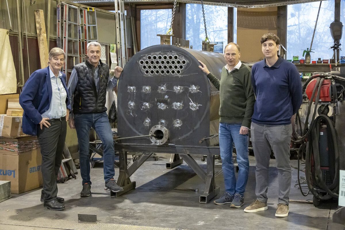 V. l.: Hauptgesellschafter Wolfgang Rohner, die bewährten und neuen Vorstandsmitglieder Thomas Findeis, Hans Winter und Daniel Rohner.⇒VN/Paulitsch