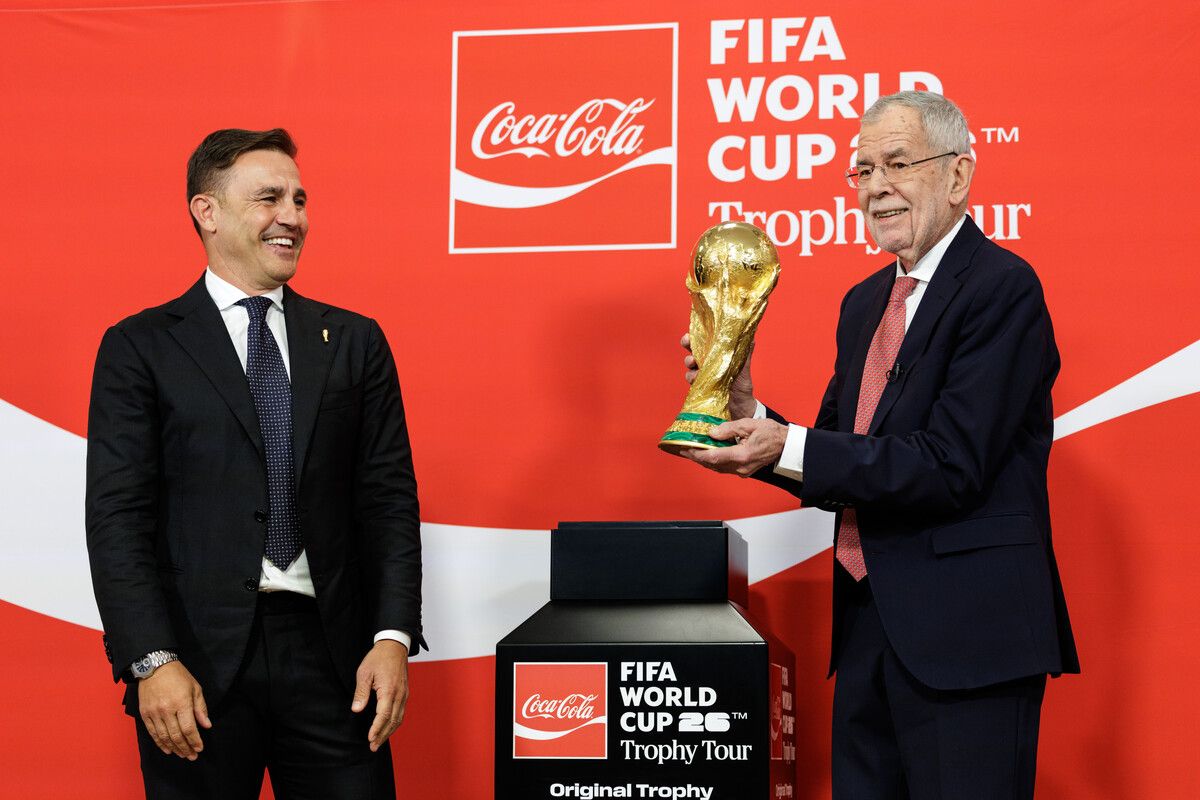 Weltmeister Fabio Cannavaro und Österreichs Präsident Alexander Van der Bellen.