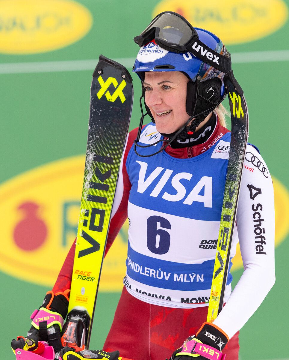 Wurde im Slalom von Spindlermühle Vierte: Katharina Truppe.⇒gepa