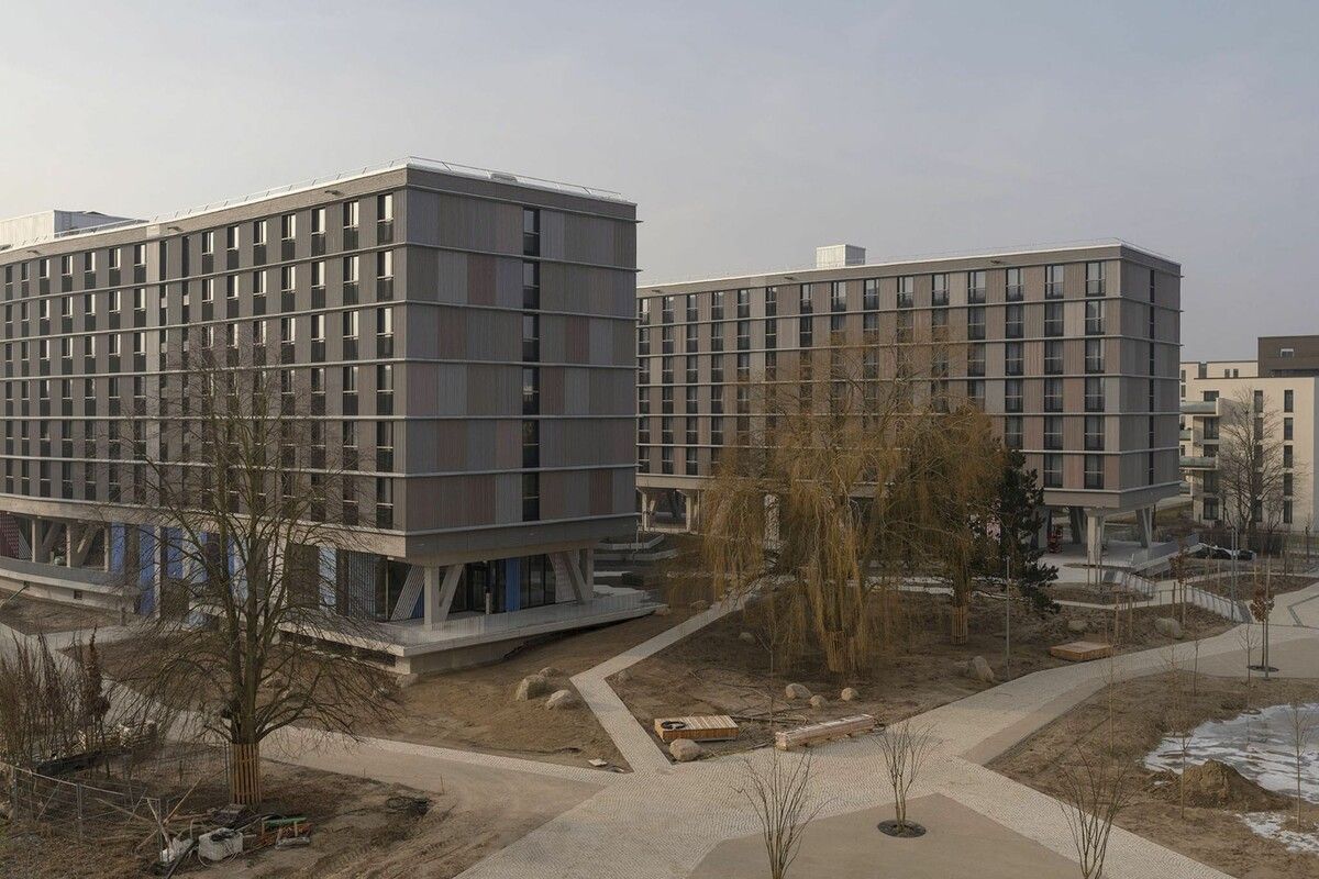 624 Unterkunftseinheiten wurden auf dem Campus errichtet. ⇒FA/Primus