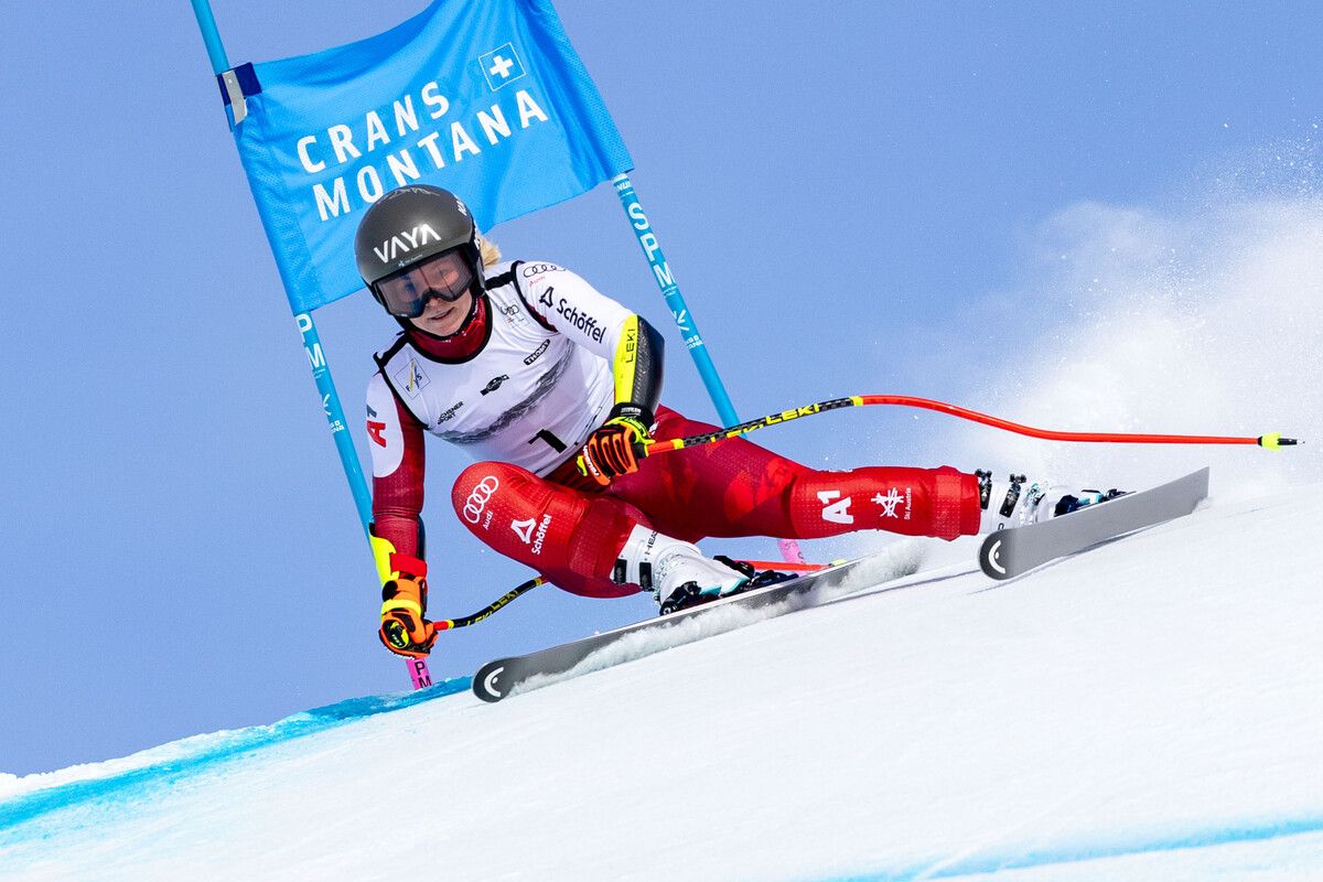 Ariane Rädler verbuchte als Siebte bei der Olympia-Generalprobe ihr bestes Saisonergebnis im Super-G.⇒GEPA