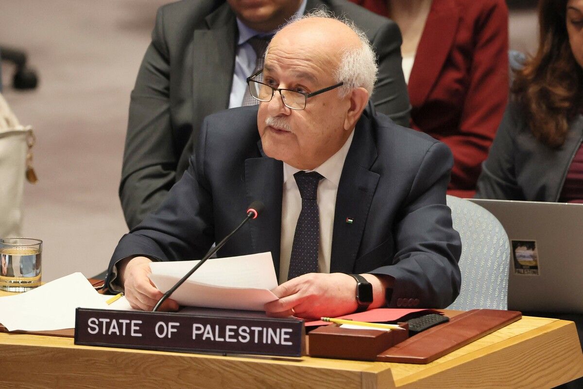 Der palästinensische UN-Botschafter Riyad Mansour.⇒AFP