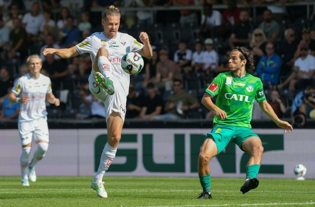 Die perfekte Ballbehandlung zählt zu den Stärken von Patrick Greil, dessen Vertrag beim SCR Altach bis 2028 läuft.⇒gepa