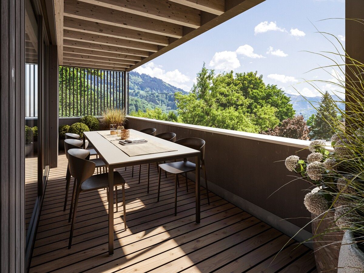 Die Wohnanlage Weidenweg in Dornbirn realisiert i+R in ökologischerHolzbauweise.⇒i+R