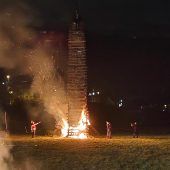 Funken trotzte Regen, Matsch und Wind