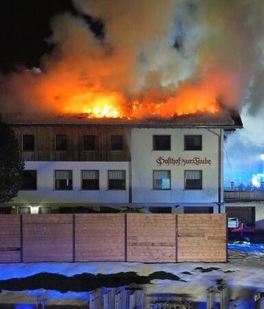 Ursache des Brandes in Sulzberg-Thal noch unbekannt. »A8