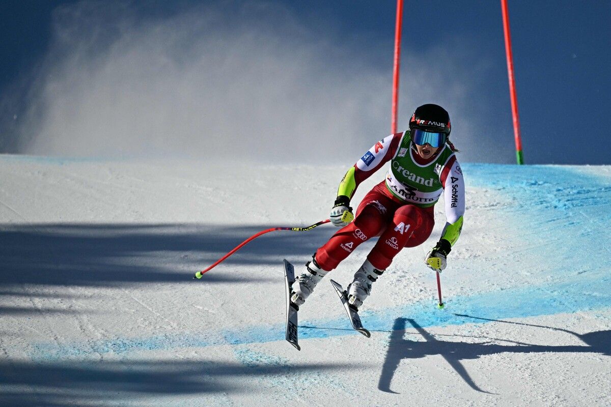 Fuhr im Training Bestzeit in Soldeu: Nina Ortlieb.⇒apa