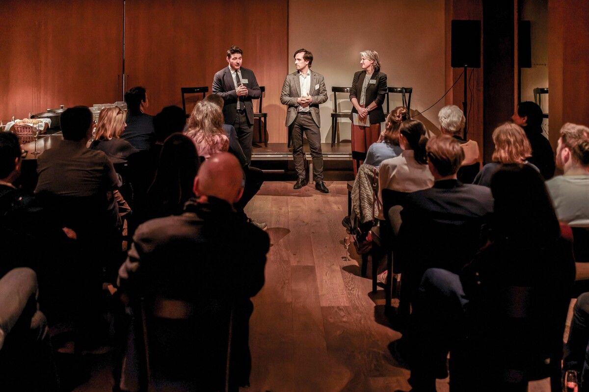 IG Kultur Obmann Leon Boch, Sebastian Steurer und Geschäftsführerin Mirjam Steinbock bei der Auftaktveranstaltung.⇒Stefan Hauer