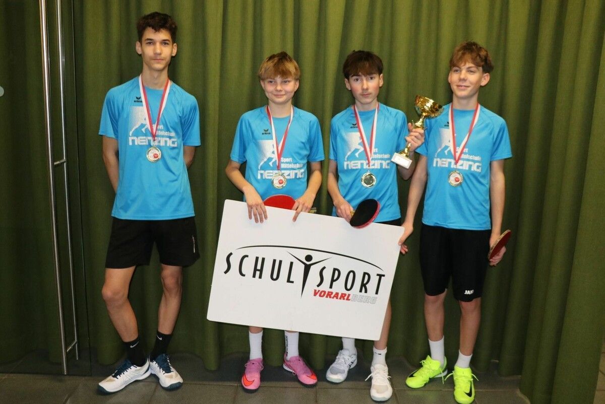 SMS Nenzing holt sich den Landessieg im Tischtennis. ⇒privat