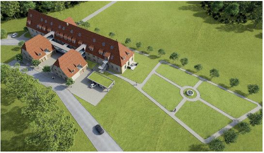 Visualisierung des Wohnprojektes Klosterhof Kirchheim. Nun werden Wohnungen verkauft.⇒exposé masseverwalter