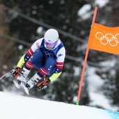 Erstes Abfahrtstraining, erster Hubschrauber-Einsatz