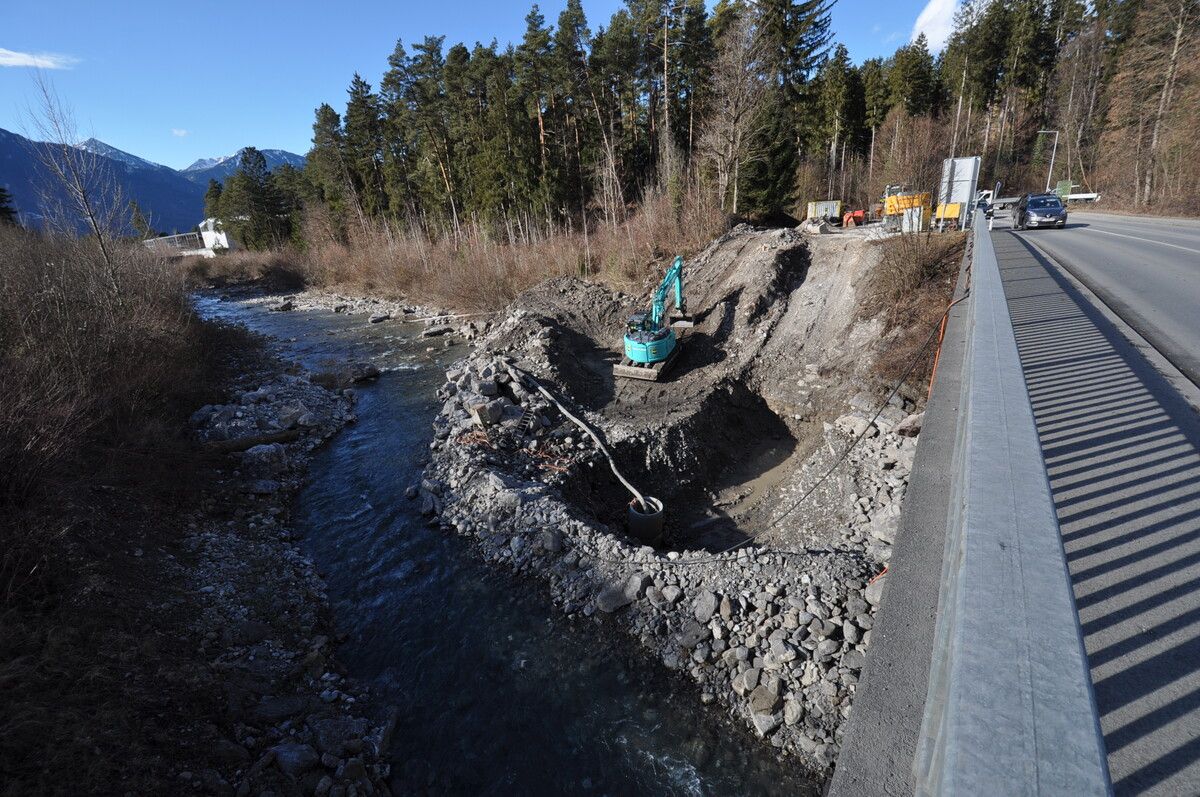 Zwischen Ludesch und Thüringen entsteht eine neue Brücke über die Lutz. ⇒HAB