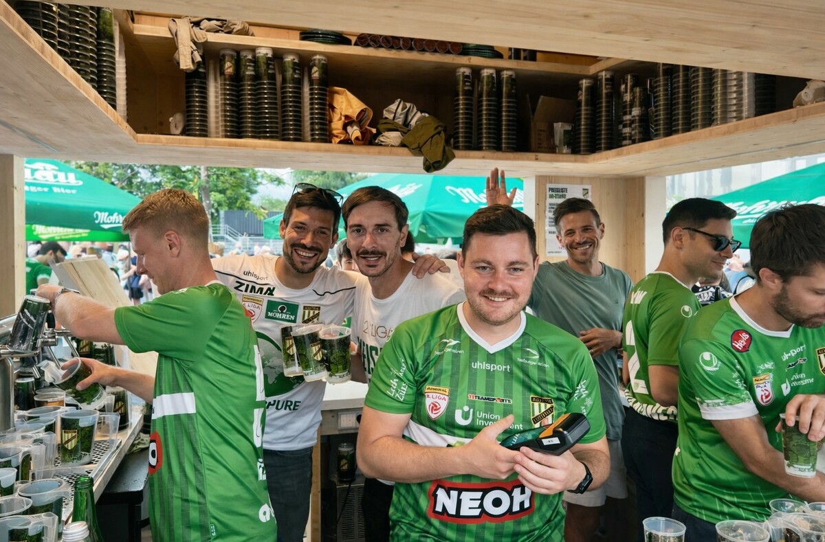 Auch im Austria-Dorf sind die Altherren immer wieder einmal im Einsatz.⇒VN