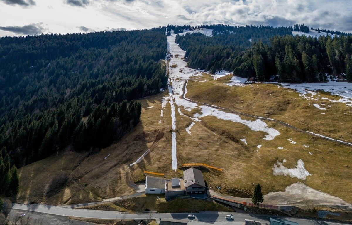 Das Foto entstand am 10. Februar 2024. Die geplante Beschneiungsanlage soll die Schneesicherheit am Bödele erhöhen. ⇒VN/stiplovsek