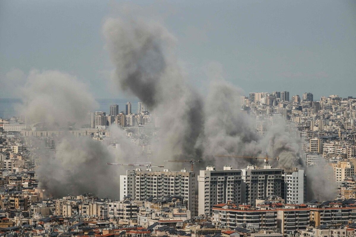 Eine neue große Angriffswelle erschütterte den Iran und den Libanon. Beirut (im Bild) wurde von schweren israelischen Luftangriffen getroffen. ⇒AFP (2)