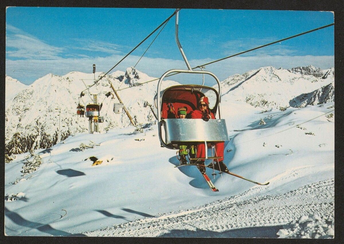 Eine Postkarte aus den Anfangsjahren der Sonnenkopfbahn.⇒Museumsverein Klostertal