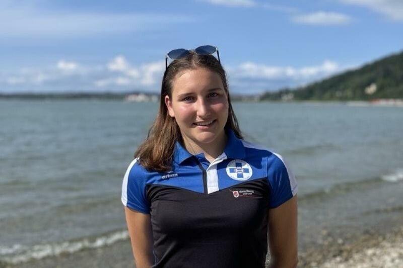 Eine Rekordschwimmerin der Wasserrettung