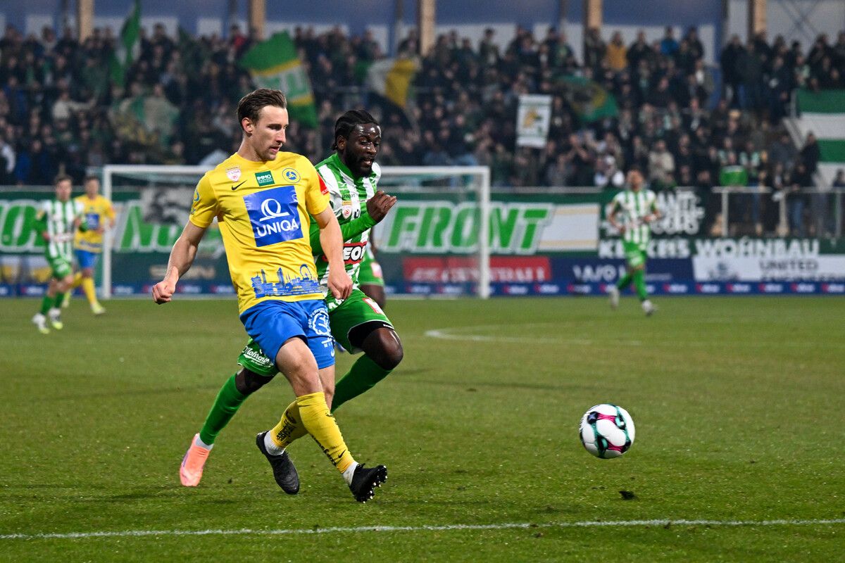 Gegen die Vienna waren die Austria-Lustenau-Kicker zumeist einen Schritt langsamer als die Spieler des Gegners. Weil einige nicht bei Kräften waren? ⇒gepa