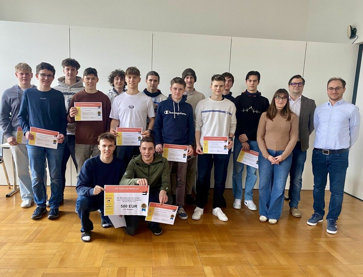HTL Bregenz gewinnt den Talent Day Award 2025 mit innovativer Lösung zur Wärmepumpe von morgen – Preisgeld: 500 Euro.