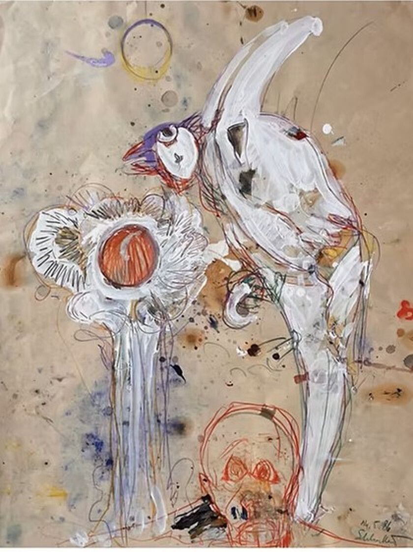 In der Ausstellung treten Helmut, Manfred, Dietmar und Sarah Schlatter in einen Dialog.⇒Schlatter