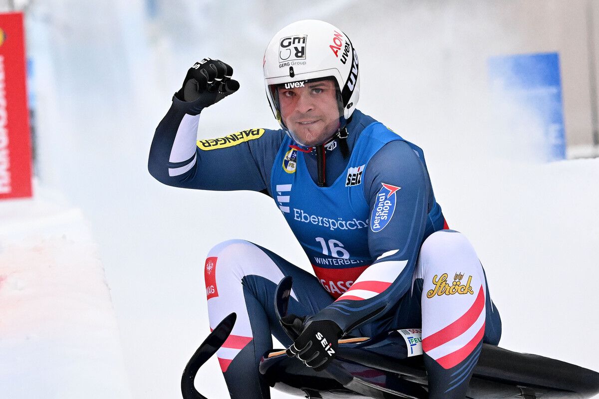 Jonas Müller beendet mit Podestrang die Weltcupsaison.⇒FIL